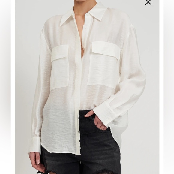 NWT Rebecca Minkoff Paisley Sheer White Blouse Size Small - Picture 1 of 7